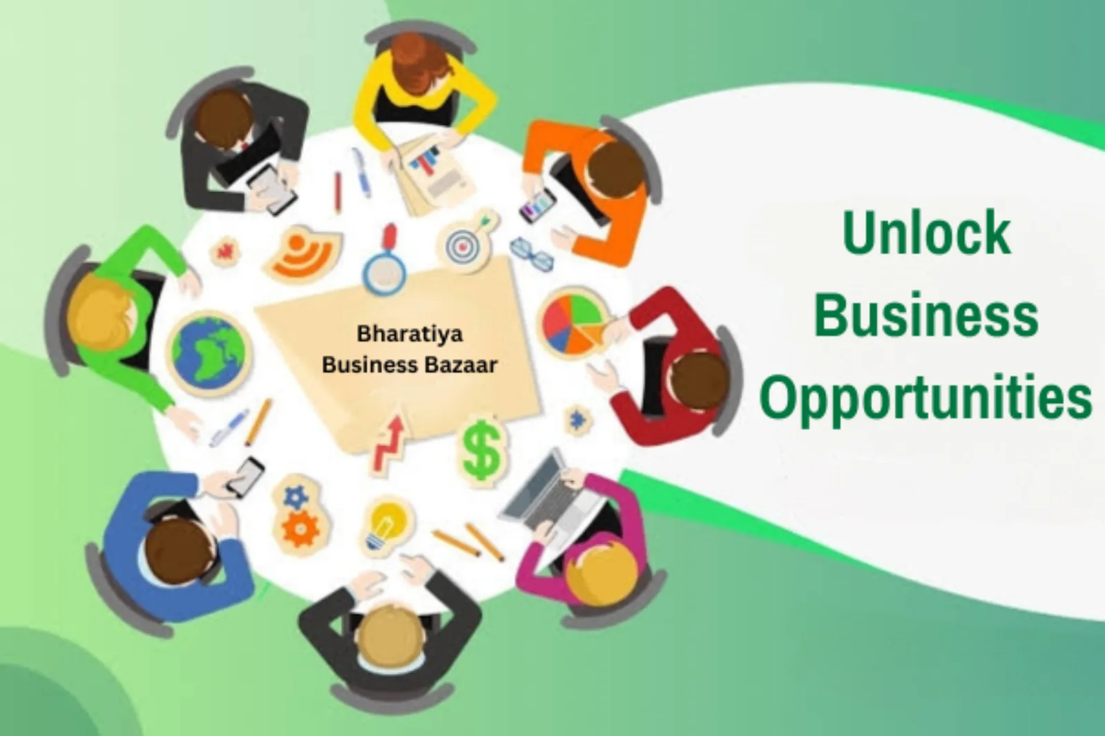 People collaborating around a table to unlock business opportunities